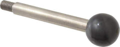 Gibraltar - M8x1.25 Stem, 0.98" Knob Diam, 0.39" Shaft Diam, Type A Gear Lever Arm with Ball Knob - 0.43" Thread Length, 3.4" Handle Length, Stainless Steel Shaft, Phenolic Knob - Industrial Tool & Supply