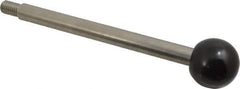 Gibraltar - M10x1.5 Stem, 1.26" Knob Diam, 0.47" Shaft Diam, Type A Gear Lever Arm with Ball Knob - 0.55" Thread Length, 6.06" Handle Length, Stainless Steel Shaft, Phenolic Knob - Industrial Tool & Supply
