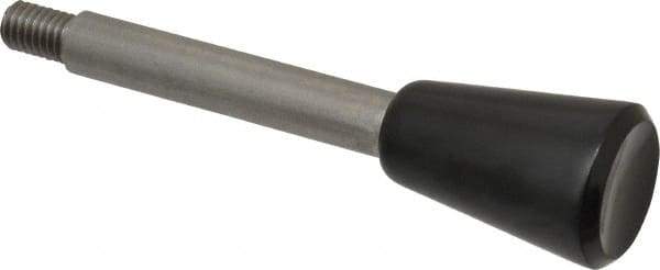 Gibraltar - 3/8-16 Stem, 1.18" Knob Diam, 3/8" Shaft Diam, Type C Gear Lever with Taper End - 0.59" Thread Length, 4.37" Handle Length, Stainless Steel Shaft, Phenolic Knob - Industrial Tool & Supply