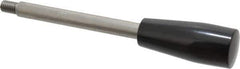 Gibraltar - 3/8-16 Stem, 0.91" Knob Diam, 3/8" Shaft Diam, Type E Gear Lever Arm with Cylindrical Knob - 0.55" Thread Length, 6.7" Handle Length, Stainless Steel Shaft, Phenolic Knob - Industrial Tool & Supply