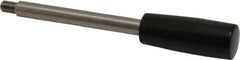Gibraltar - M6x1 Stem, 0.71" Knob Diam, 0.32" Shaft Diam, Type E Gear Lever Arm with Cylindrical Knob - 0.35" Thread Length, 4.33" Handle Length, Stainless Steel Shaft, Phenolic Knob - Industrial Tool & Supply