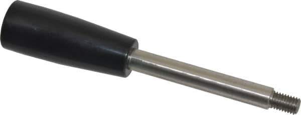 Gibraltar - M8x1.25 Stem, 0.83" Knob Diam, 0.39" Shaft Diam, Type E Gear Lever Arm with Cylindrical Knob - 0.43" Thread Length, 4.33" Handle Length, Stainless Steel Shaft, Phenolic Knob - Industrial Tool & Supply