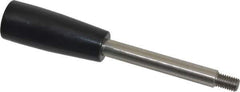 Gibraltar - M8x1.25 Stem, 0.83" Knob Diam, 0.39" Shaft Diam, Type E Gear Lever Arm with Cylindrical Knob - 0.43" Thread Length, 4.33" Handle Length, Stainless Steel Shaft, Phenolic Knob - Industrial Tool & Supply