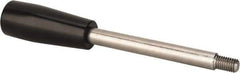 Gibraltar - M8x1.25 Stem, 0.83" Knob Diam, 0.39" Shaft Diam, Type E Gear Lever Arm with Cylindrical Knob - 0.43" Thread Length, 4.92" Handle Length, Stainless Steel Shaft, Phenolic Knob - Industrial Tool & Supply