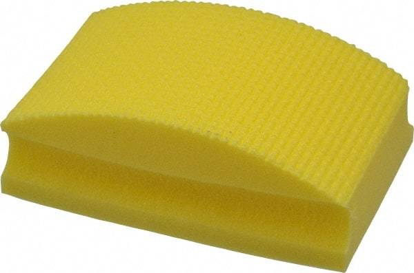 AMPLEX - Super Fine Grade, 400 Grit, Diamond Hand Pad - Yellow, 2-1/8" Wide x 3-1/2" Long x 1-1/2" Thick, Coated - Industrial Tool & Supply