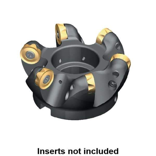Kennametal - 7" Cut Diam, 1/2" Max Depth, 2-1/2" Arbor Hole, 8 Inserts, RCGT 86... Insert Style, Indexable Copy Face Mill - KSRM Cutter Style, 8,500 Max RPM, 2-1/2 High, Through Coolant, Series KSRM - Industrial Tool & Supply