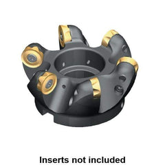 Kennametal - 3" Cut Diam, 1/2" Max Depth, 1-1/4" Arbor Hole, 5 Inserts, KSRM RCGT 86 Insert Style, Indexable Copy Face Mill - 12,000 Max RPM, 2-1/2 High, Through Coolant, Series KSRM - Industrial Tool & Supply