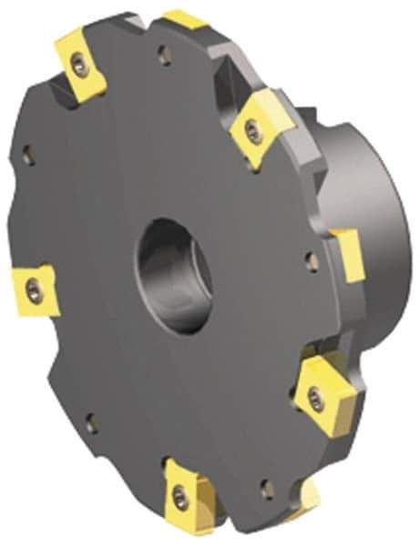 Kennametal - Shell Mount Connection, 5/16" Cutting Width, 0.56" Depth of Cut, 2-1/2" Cutter Diam, 3/4" Hole Diam, 6 Tooth Indexable Slotting Cutter - 90° LN Toolholder, LNE 1245... Insert - Industrial Tool & Supply
