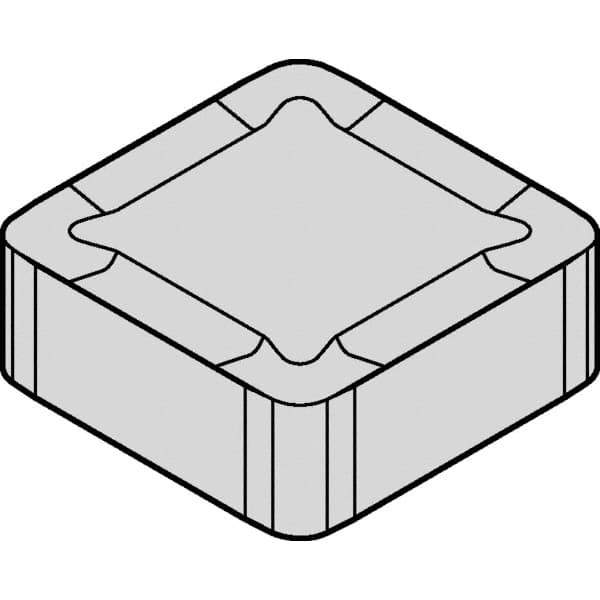 Kennametal - SNPF433 SNGP Grade KCK15 Carbide Turning Insert - TiCN/Al2O3 Finish, 90° Square, 1/2" Inscr Circle, 3/16" Thick, 3/64" Corner Radius - Industrial Tool & Supply