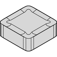 Kennametal - SNPF433 SNGP Grade KCK15 Carbide Turning Insert - TiCN/Al2O3 Finish, 90° Square, 1/2" Inscr Circle, 3/16" Thick, 3/64" Corner Radius - Industrial Tool & Supply