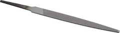 Nicholson - 4" Long, Smooth Cut, Mill American-Pattern File - Single Cut, 5/64" Overall Thickness, Tang - Industrial Tool & Supply