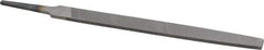 Nicholson - 6" Long, Second Cut, Mill American-Pattern File - Single Cut, 7/64" Overall Thickness, Tang - Industrial Tool & Supply