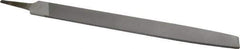 Nicholson - 14" Long, Smooth Cut, Mill American-Pattern File - Single Cut, 1/4" Overall Thickness, Tang - Industrial Tool & Supply