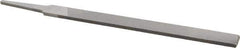 Nicholson - 6" Long, Smooth Cut, Flat American-Pattern File - Double Cut, 5/32" Overall Thickness, Tang - Industrial Tool & Supply