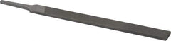 Nicholson - 8" Long, Second Cut, Flat American-Pattern File - Double Cut, 13/64" Overall Thickness, Tang - Industrial Tool & Supply