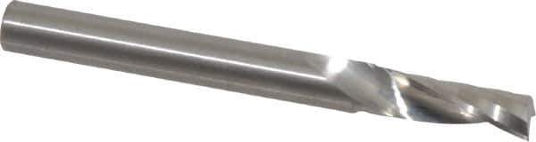 Onsrud - 1/4" Cutting Diam x 3/4" Length of Cut, 1 Flute, Upcut Spiral Router Bit - Uncoated, Right Hand Cut, Solid Carbide, 2-1/2" OAL x 1/4" Shank Diam, Single Edge, 21° Helix Angle - Industrial Tool & Supply