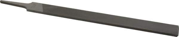 Nicholson - 10" Long, Second Cut, Hand American-Pattern File - Double Cut, 1/4" Overall Thickness, Tang - Industrial Tool & Supply