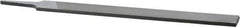 Nicholson - 10" Long, Smooth Cut, Flat American-Pattern File - Double Cut, 1/4" Overall Thickness, Tang - Industrial Tool & Supply