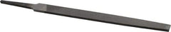 Nicholson - 6" Long, Smooth Cut, Flat American-Pattern File - Double Cut, 5/32" Overall Thickness, Tang - Industrial Tool & Supply