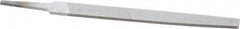 Nicholson - 6" Long, Second Cut, Flat American-Pattern File - Double Cut, 5/32" Overall Thickness, Tang - Industrial Tool & Supply