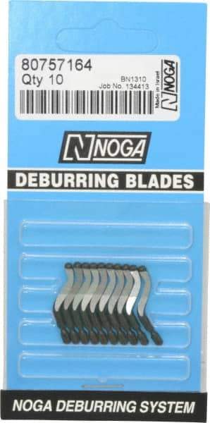 Noga - N1 Right-Handed Cobalt Deburring Swivel Blade - Use on Cross Hole, Hole Edge & Straight Edge Surfaces - Industrial Tool & Supply