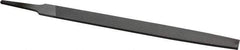 Nicholson - 8" Long, Second Cut, Flat American-Pattern File - Double Cut, 13/64" Overall Thickness, Tang - Industrial Tool & Supply