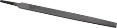 Nicholson - 8" Long, Smooth Cut, Flat American-Pattern File - Double Cut, 13/64" Overall Thickness, Tang - Industrial Tool & Supply