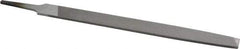 Nicholson - 10" Long, Second Cut, Flat American-Pattern File - Double Cut, 11/64" Overall Thickness, Tang - Industrial Tool & Supply