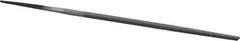 Nicholson - 4" Long, Smooth Cut, Round American-Pattern File - Single Cut, Tang - Industrial Tool & Supply