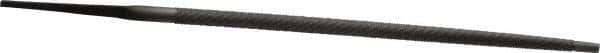 Nicholson - 6" Long, Second Cut, Round American-Pattern File - Single Cut, Tang - Industrial Tool & Supply