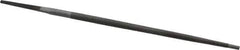 Nicholson - 6" Long, Smooth Cut, Round American-Pattern File - Single Cut, Tang - Industrial Tool & Supply