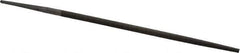 Nicholson - 8" Long, Second Cut, Round American-Pattern File - Single Cut, Tang - Industrial Tool & Supply