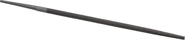 Nicholson - 8" Long, Smooth Cut, Round American-Pattern File - Single Cut, Tang - Industrial Tool & Supply