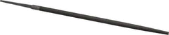 Nicholson - 10" Long, Second Cut, Round American-Pattern File - Single Cut, Tang - Industrial Tool & Supply