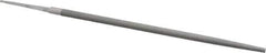 Nicholson - 10" Long, Smooth Cut, Round American-Pattern File - Single Cut, Tang - Industrial Tool & Supply