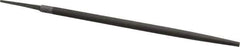Nicholson - 12" Long, Second Cut, Round American-Pattern File - Single Cut, Tang - Industrial Tool & Supply