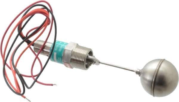 Gems Sensors - 1" Thread, 900 Max psi, 300°F Max, Liquid Level Side Mounted Float Switches - 0.9 Float SG, Stainless Steel Stem, Side Mounting Switch for Broad Range of Chemicals, N.O./N.C. Switch Logic - Industrial Tool & Supply