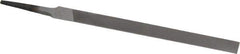Nicholson - 6" Long, Smooth Cut, Half Round American-Pattern File - Single, Double Cut, 11/64" Overall Thickness, Tang - Industrial Tool & Supply