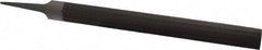 Nicholson - 10" Long, Second Cut, Half Round American-Pattern File - Double Cut, 9/32" Overall Thickness, Tang - Industrial Tool & Supply