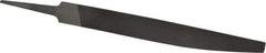 Nicholson - 6" Long, Second Cut, Knife American-Pattern File - Double Cut, 5/32" Overall Thickness, Tang - Industrial Tool & Supply