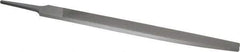 Nicholson - 8" Long, Second Cut, Knife American-Pattern File - Double Cut, 3/16" Overall Thickness, Tang - Industrial Tool & Supply