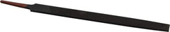 Simonds File - 8" Long, Smooth Cut, Flat American-Pattern File - Double Cut, 7/32" Overall Thickness, Tang - Industrial Tool & Supply