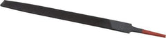 Simonds File - 10" Long, Smooth Cut, Flat American-Pattern File - Double Cut, 1/4" Overall Thickness, Tang - Industrial Tool & Supply