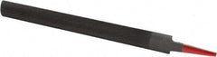 Simonds File - 10" Long, Half Round American-Pattern File - Single, Double Cut, 9/32" Overall Thickness, Tang - Industrial Tool & Supply