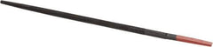 Simonds File - 8" Long, Smooth Cut, Round American-Pattern File - Double Cut, 5/16" Overall Thickness, Tang - Industrial Tool & Supply