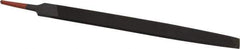 Simonds File - 12" Long, Smooth Cut, Mill American-Pattern File - Single Cut, 7/32" Overall Thickness, Tang - Industrial Tool & Supply