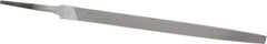 Nicholson - 8" Long, Smooth Cut, Triangle American-Pattern File - Double Cut, Tang - Industrial Tool & Supply