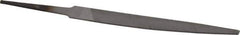 Nicholson - 4" Long, Smooth Cut, Warding American-Pattern File - Double Cut, 3/64" Overall Thickness, Tang - Industrial Tool & Supply