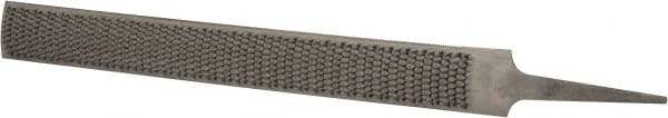 Nicholson - 10" Long x 1-1/8" Wide x 9/32" Thick Cabinet Half Round Rasp - Second Cut - Industrial Tool & Supply