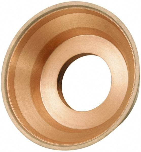 3M - 4" Diam, 1-1/4" Hole Size, 1-1/4" Overall Thickness, 320 Grit, Type 11 Tool & Cutter Grinding Wheel - Extra Fine Grade, Diamond, Resinoid Bond - Industrial Tool & Supply